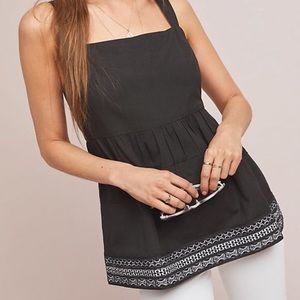 Anthropologie Olivia Embroidered Top